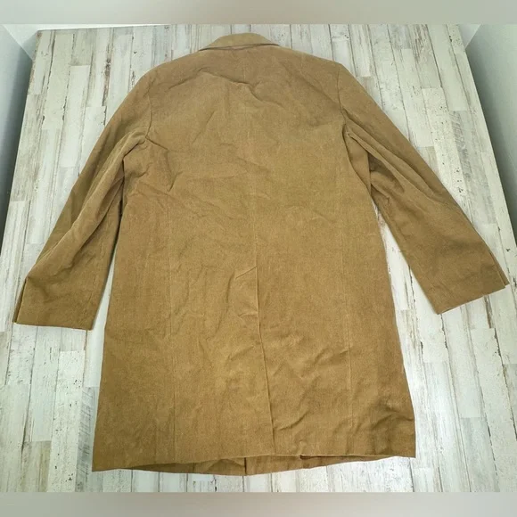 Vintage J. Crew Lined Trench Overcoat XL Tan - Picture 7 of 12